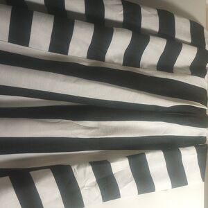 Black and White Striped Women's Skirt